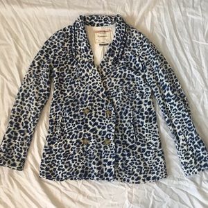 Anthropologie cartonnier limpopo leopard blazer